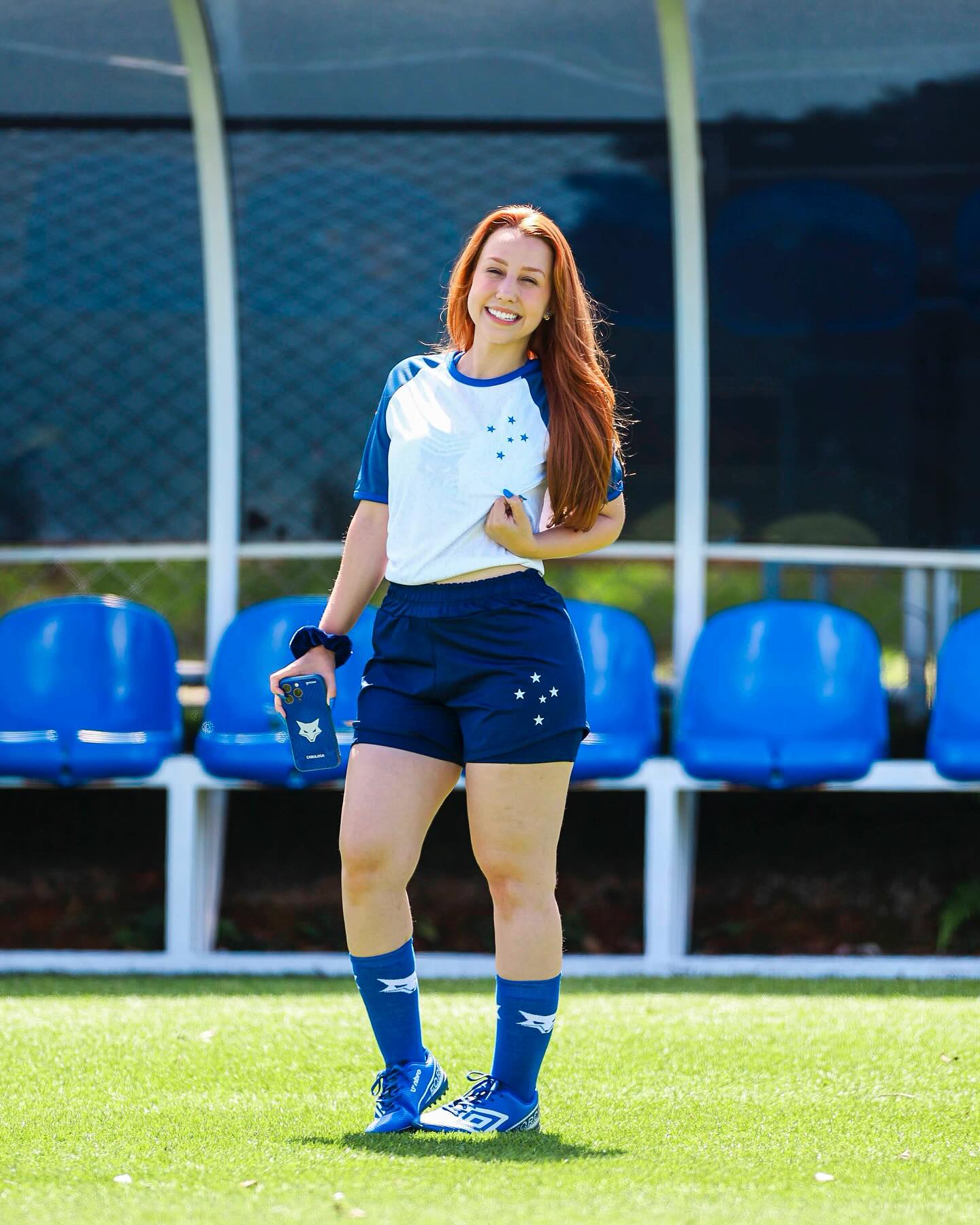 Bruninda na sala de imprensa